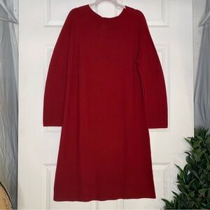Persona by Marina Rinaldi Wool Blend Long Sleeve Sweater Dress Red Size Medium